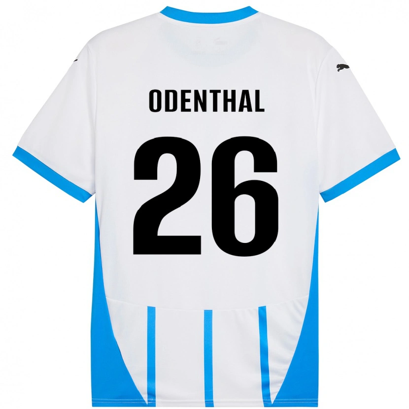 Danxen Herren Cas Odenthal #26 Weiß Blau Auswärtstrikot Trikot 2024/25 T-Shirt Schweiz