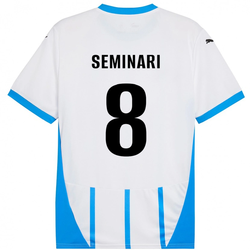 Danxen Herren Giacomo Seminari #8 Weiß Blau Auswärtstrikot Trikot 2024/25 T-Shirt Schweiz