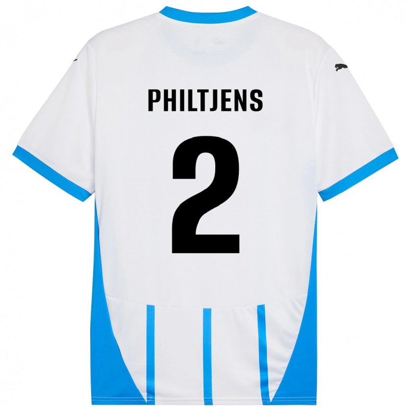 Danxen Herren Davina Philtjens #2 Weiß Blau Auswärtstrikot Trikot 2024/25 T-Shirt Schweiz