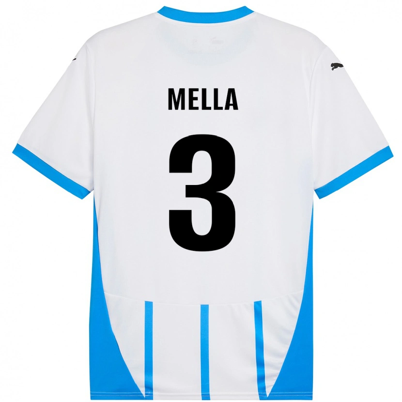 Danxen Herren Sara Mella #3 Weiß Blau Auswärtstrikot Trikot 2024/25 T-Shirt Schweiz