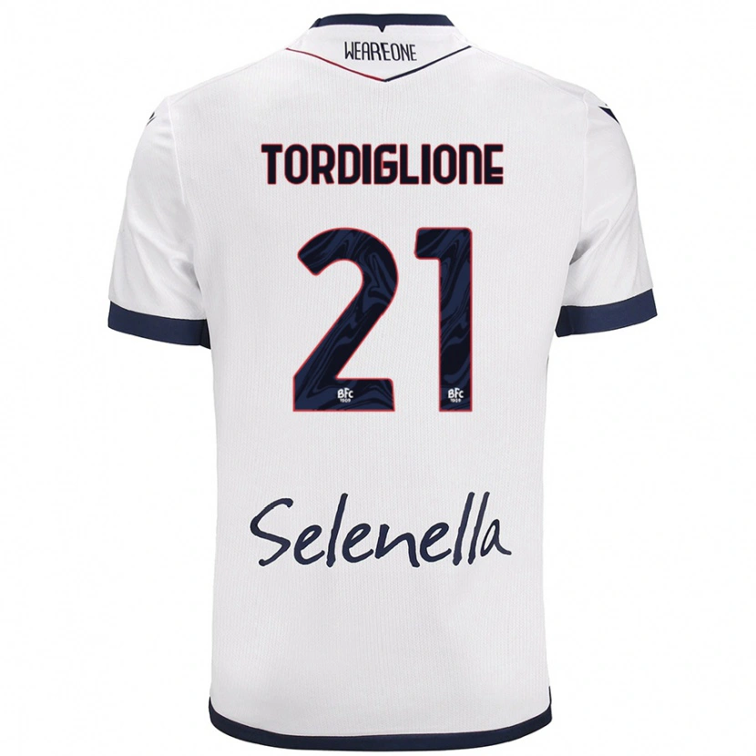 Danxen Herren Nicolò Tordiglione #21 Weiß Königsblau Auswärtstrikot Trikot 2024/25 T-Shirt Schweiz