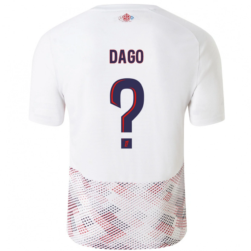 Danxen Herren Trévis Dago #0 Weiß Königsblau Auswärtstrikot Trikot 2024/25 T-Shirt Schweiz