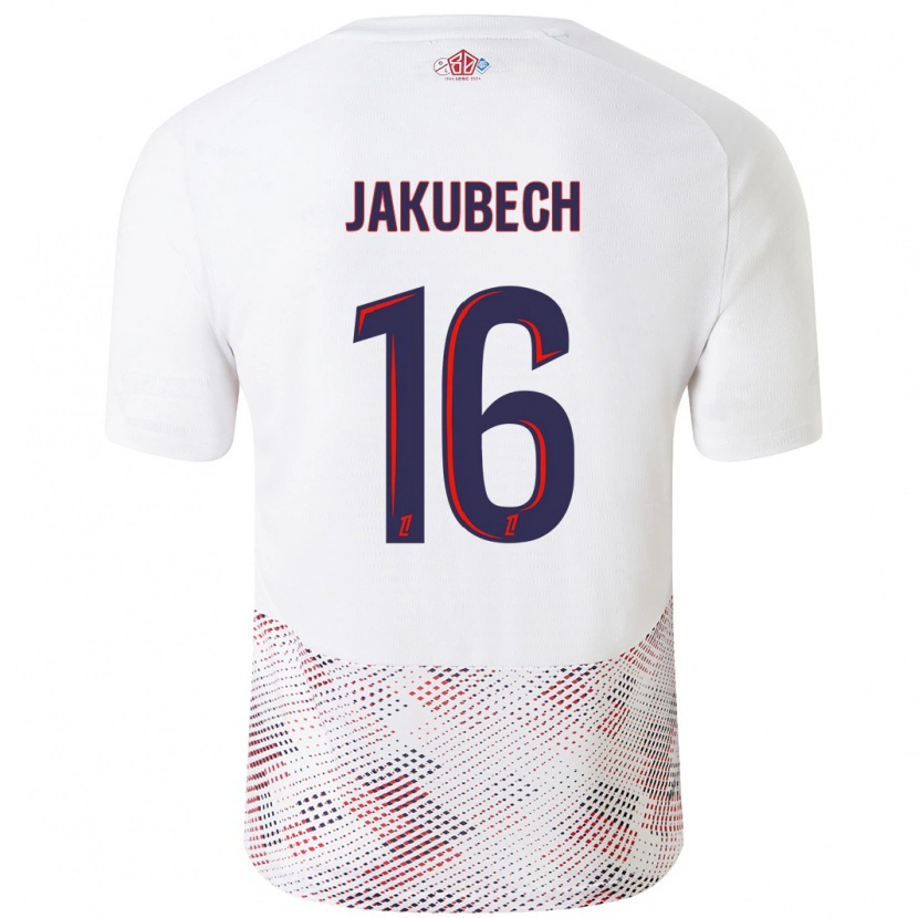 Danxen Herren Adam Jakubech #16 Weiß Königsblau Auswärtstrikot Trikot 2024/25 T-Shirt Schweiz