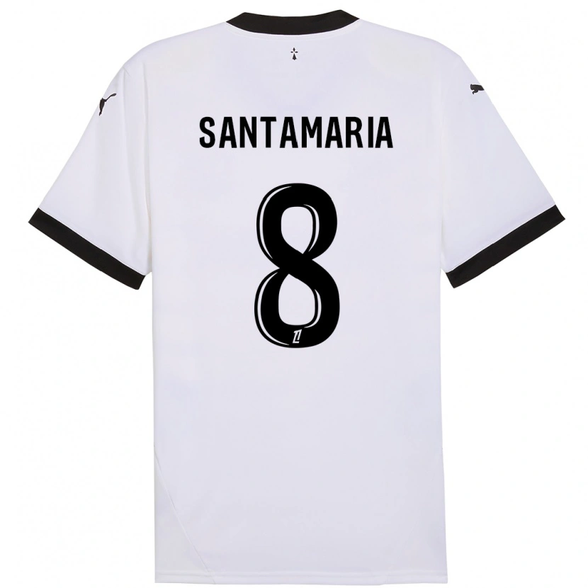 Danxen Herren Baptiste Santamaria #8 Weiß Schwarz Auswärtstrikot Trikot 2024/25 T-Shirt Schweiz