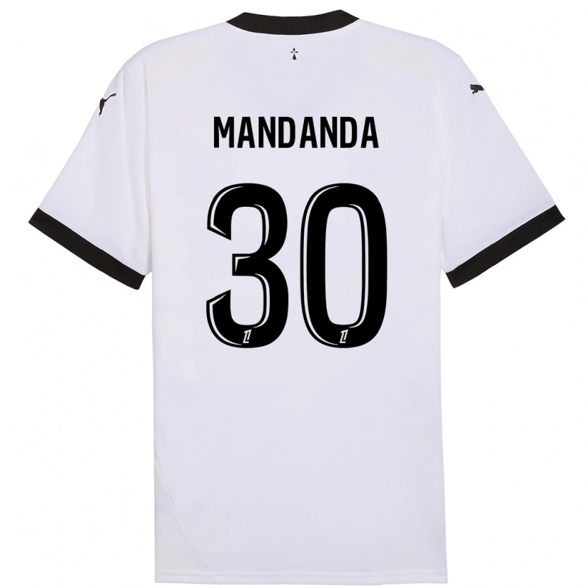 Danxen Herren Steve Mandanda #30 Weiß Schwarz Auswärtstrikot Trikot 2024/25 T-Shirt Schweiz