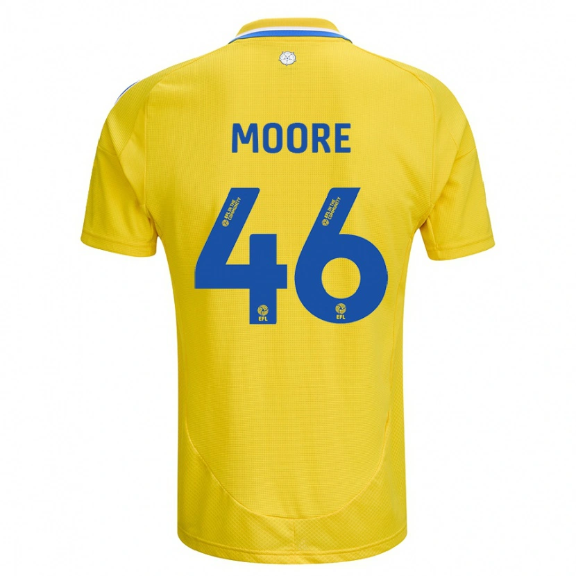 Danxen Herren Kris Moore #46 Gelb Blau Auswärtstrikot Trikot 2024/25 T-Shirt Schweiz