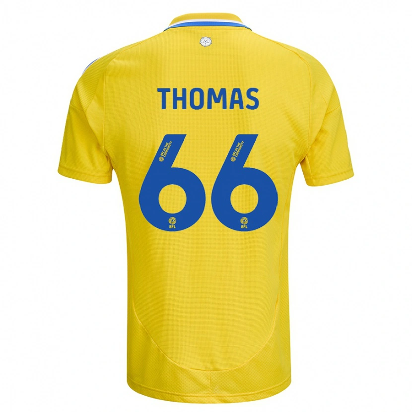 Danxen Herren Luca Thomas #66 Gelb Blau Auswärtstrikot Trikot 2024/25 T-Shirt Schweiz