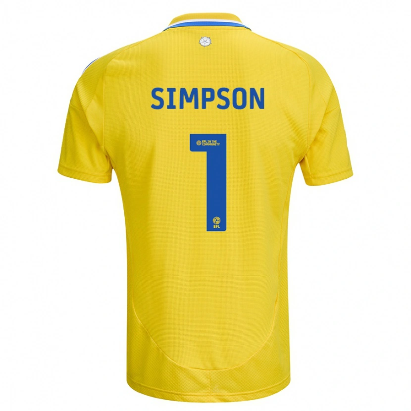 Danxen Herren Carrie Simpson #1 Gelb Blau Auswärtstrikot Trikot 2024/25 T-Shirt Schweiz