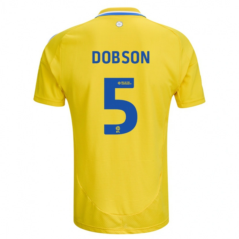 Danxen Herren Ellie Dobson #5 Gelb Blau Auswärtstrikot Trikot 2024/25 T-Shirt Schweiz