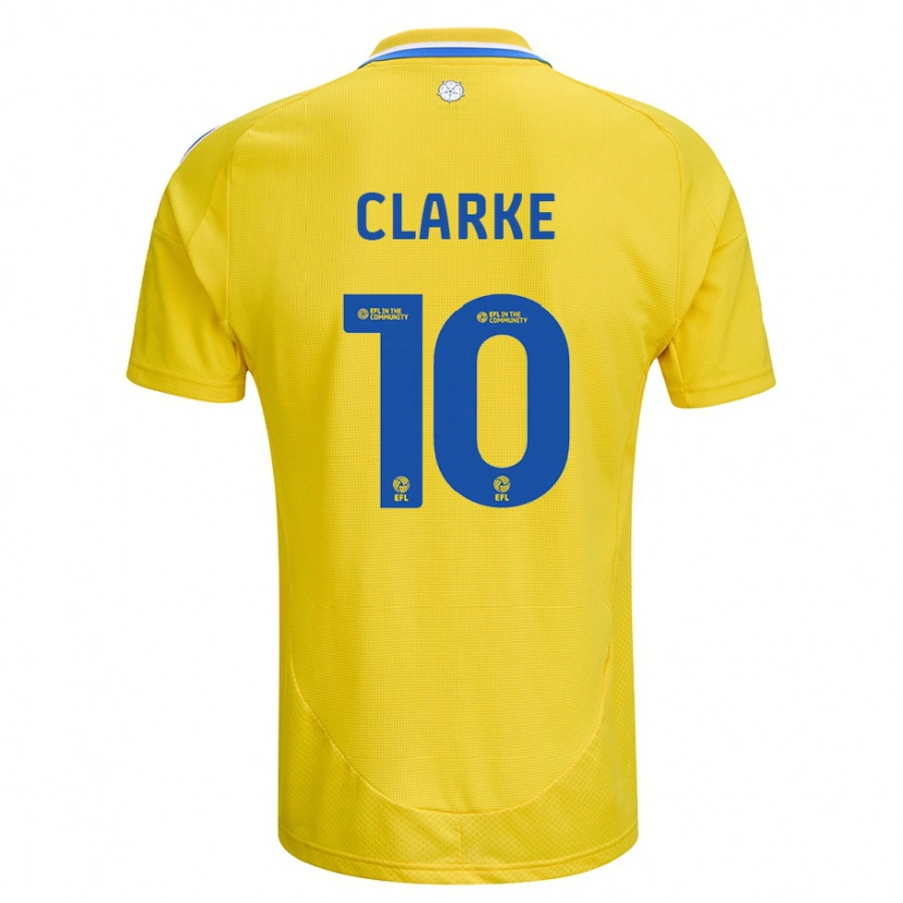 Danxen Herren Sarah Clarke #10 Gelb Blau Auswärtstrikot Trikot 2024/25 T-Shirt Schweiz