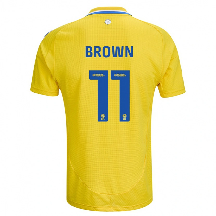 Danxen Herren Abbie Brown #11 Gelb Blau Auswärtstrikot Trikot 2024/25 T-Shirt Schweiz