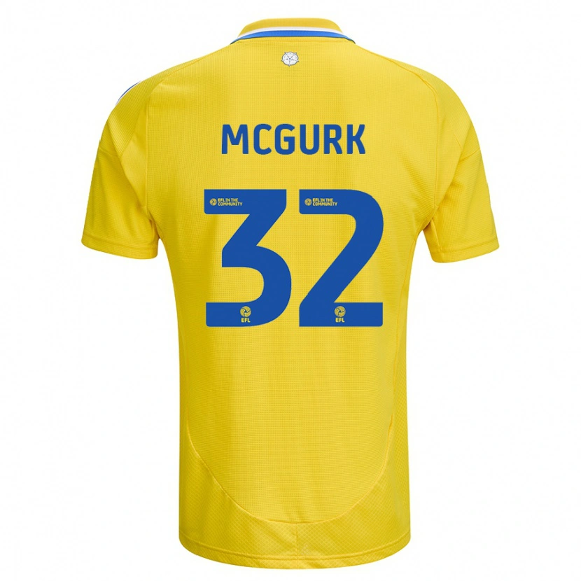 Danxen Herren Sean Mcgurk #32 Gelb Blau Auswärtstrikot Trikot 2024/25 T-Shirt Schweiz