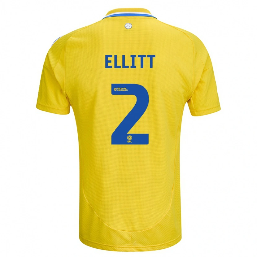 Danxen Herren Izzy Ellitt #2 Gelb Blau Auswärtstrikot Trikot 2024/25 T-Shirt Schweiz