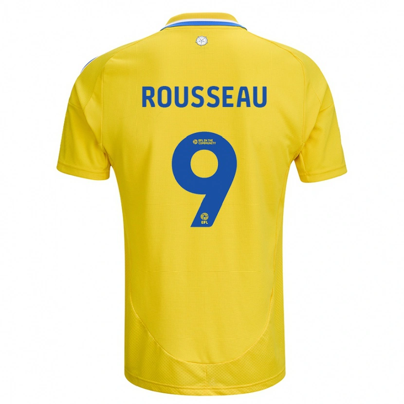 Danxen Herren Jess Rousseau #9 Gelb Blau Auswärtstrikot Trikot 2024/25 T-Shirt Schweiz