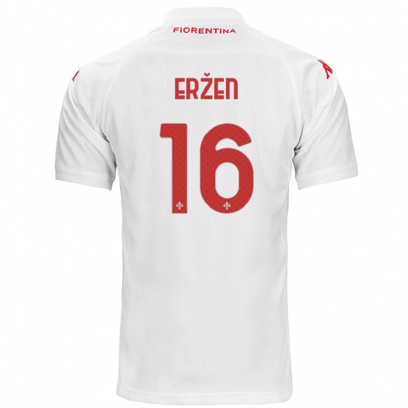 Danxen Herren Kaja Eržen #16 Weiß Auswärtstrikot Trikot 2024/25 T-Shirt Schweiz