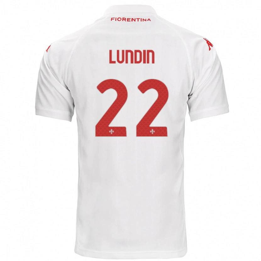 Danxen Herren Karin Lundin #22 Weiß Auswärtstrikot Trikot 2024/25 T-Shirt Schweiz