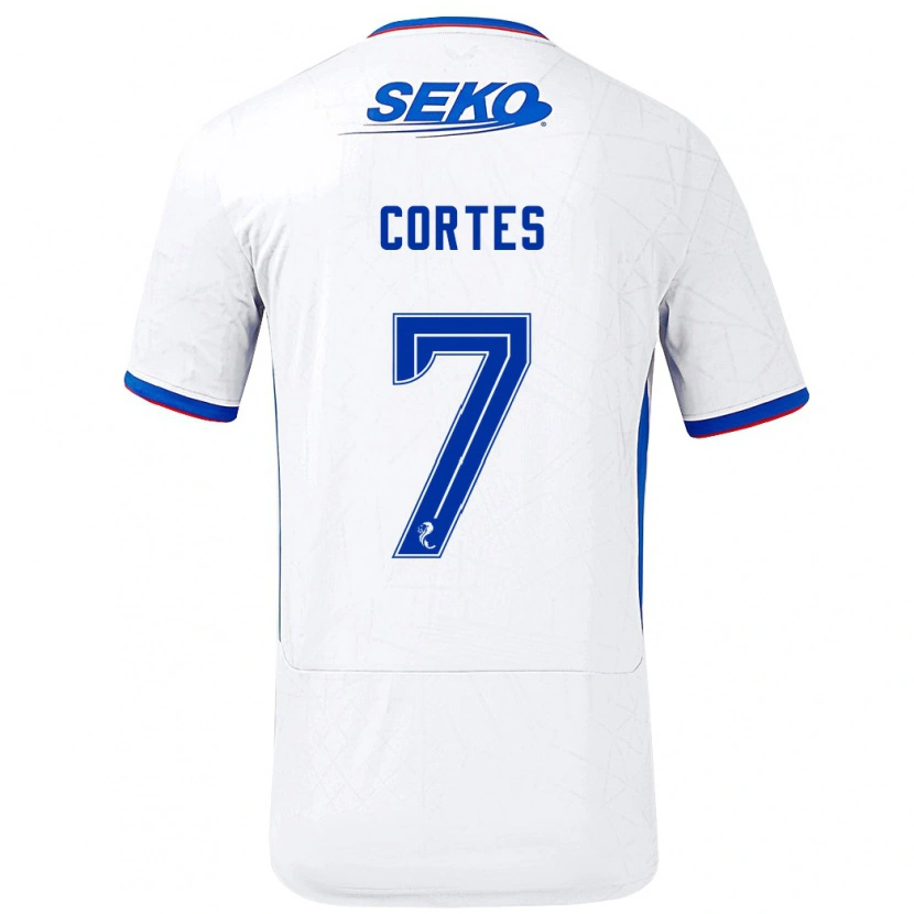 Danxen Herren Óscar Cortés #7 Weiß Blau Auswärtstrikot Trikot 2024/25 T-Shirt Schweiz