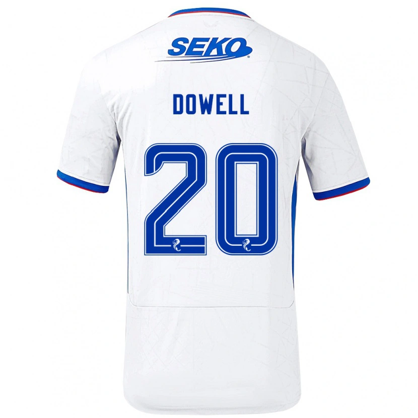 Danxen Herren Kieran Dowell #20 Weiß Blau Auswärtstrikot Trikot 2024/25 T-Shirt Schweiz