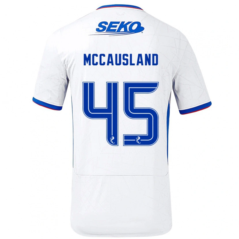 Danxen Herren Ross Mccausland #45 Weiß Blau Auswärtstrikot Trikot 2024/25 T-Shirt Schweiz