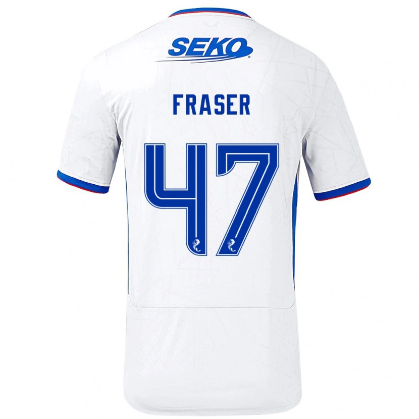 Danxen Herren Robbie Fraser #47 Weiß Blau Auswärtstrikot Trikot 2024/25 T-Shirt Schweiz