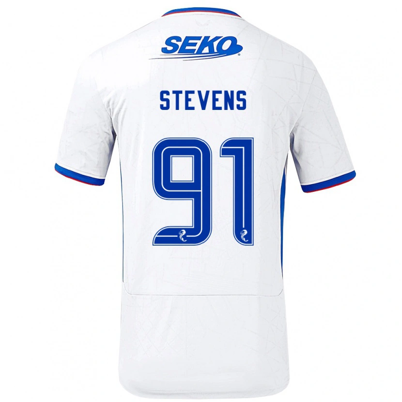 Danxen Herren Archie Stevens #91 Weiß Blau Auswärtstrikot Trikot 2024/25 T-Shirt Schweiz