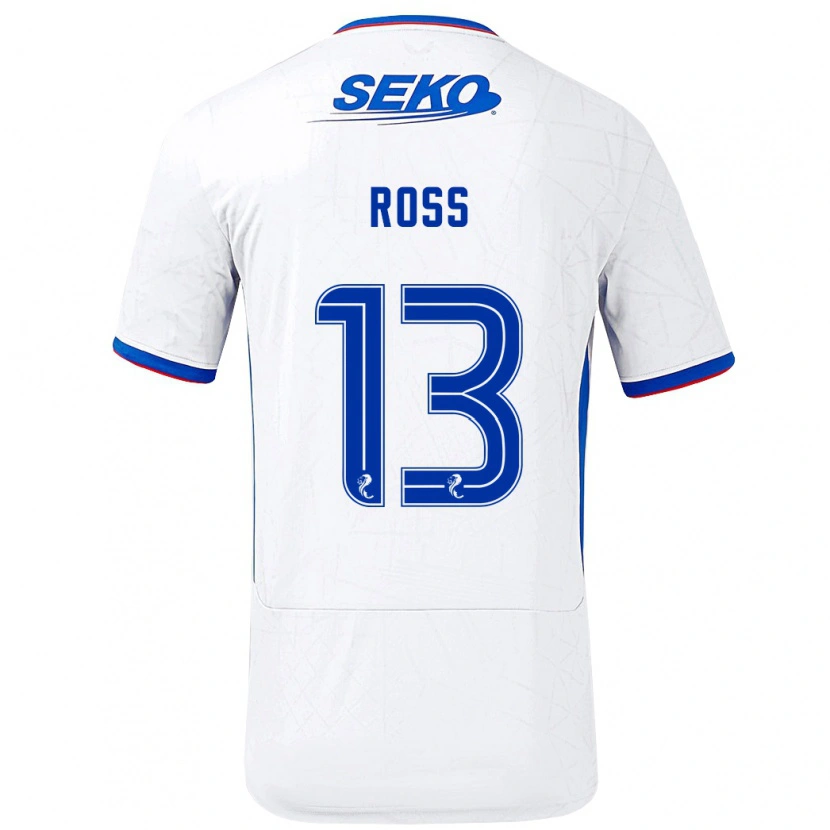 Danxen Herren Jane Ross #13 Weiß Blau Auswärtstrikot Trikot 2024/25 T-Shirt Schweiz