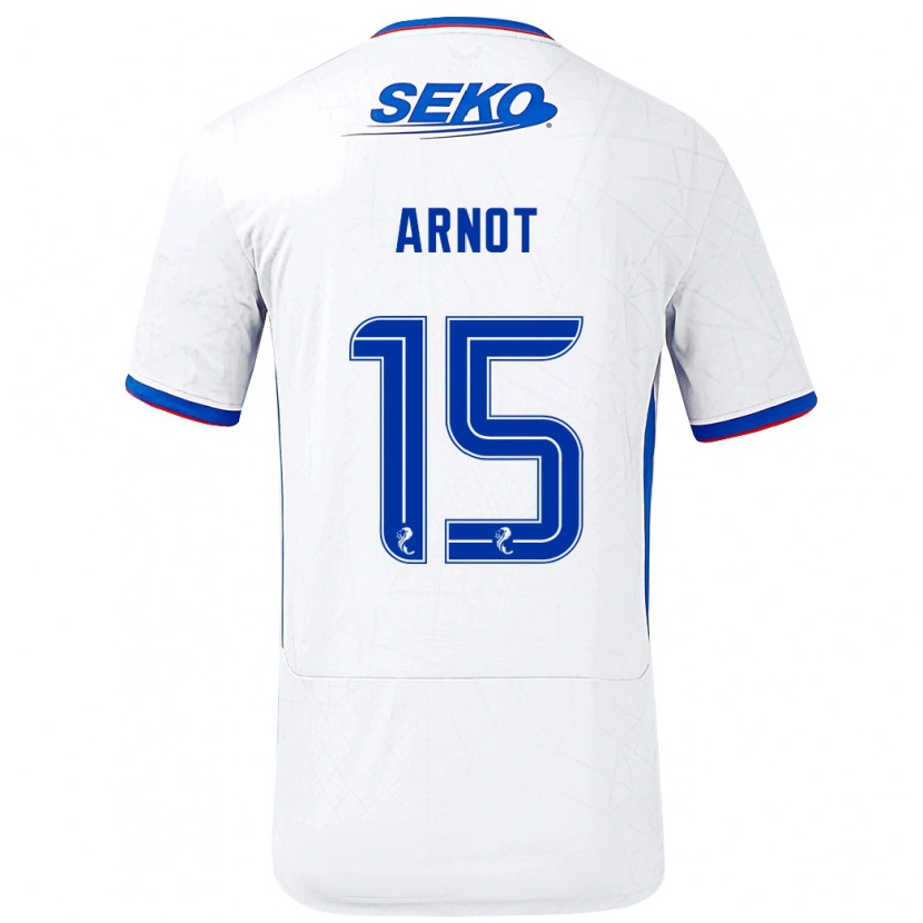 Danxen Herren Lizzie Arnot #15 Weiß Blau Auswärtstrikot Trikot 2024/25 T-Shirt Schweiz