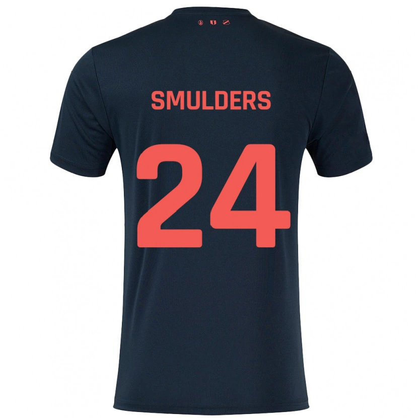 Danxen Herren Anniek Smulders #24 Schwarz Rot Auswärtstrikot Trikot 2024/25 T-Shirt Schweiz