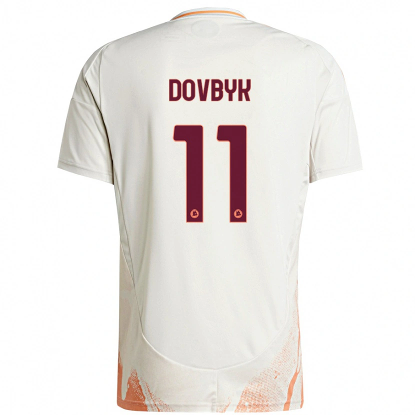 Danxen Herren Artem Dovbyk #11 Cremeweiß Orange Auswärtstrikot Trikot 2024/25 T-Shirt Schweiz