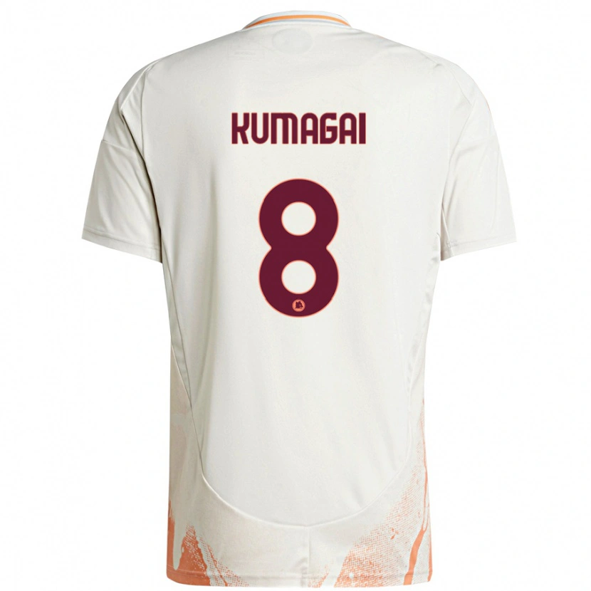 Danxen Herren Saki Kumagai #8 Cremeweiß Orange Auswärtstrikot Trikot 2024/25 T-Shirt Schweiz