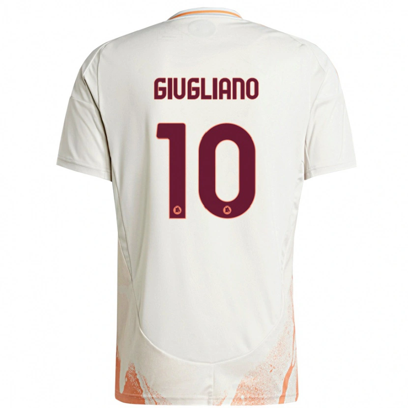 Danxen Herren Manuela Giugliano #10 Cremeweiß Orange Auswärtstrikot Trikot 2024/25 T-Shirt Schweiz