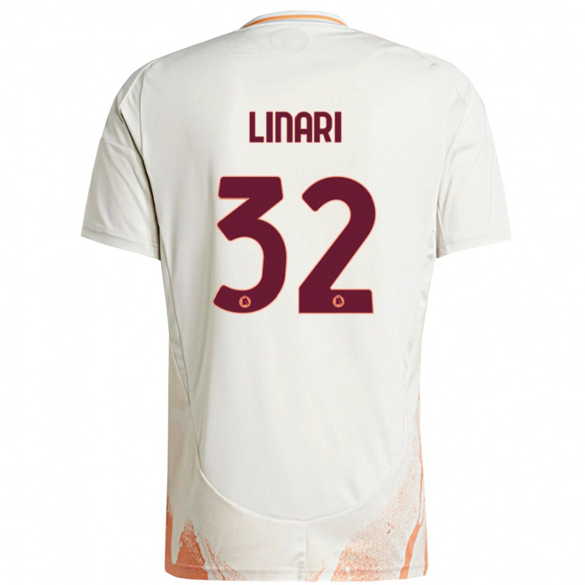 Danxen Herren Elena Linari #32 Cremeweiß Orange Auswärtstrikot Trikot 2024/25 T-Shirt Schweiz