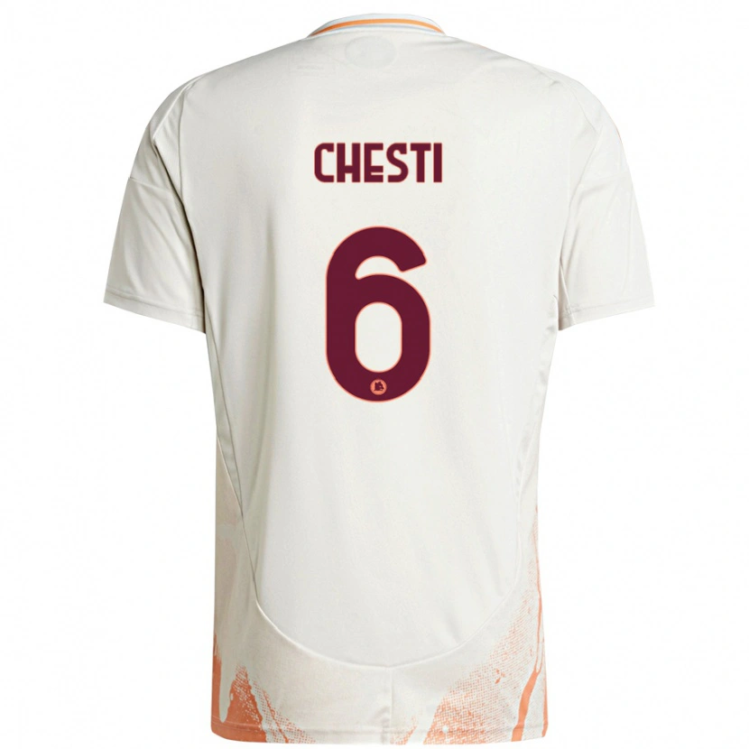 Danxen Herren Francesco Chesti #6 Cremeweiß Orange Auswärtstrikot Trikot 2024/25 T-Shirt Schweiz