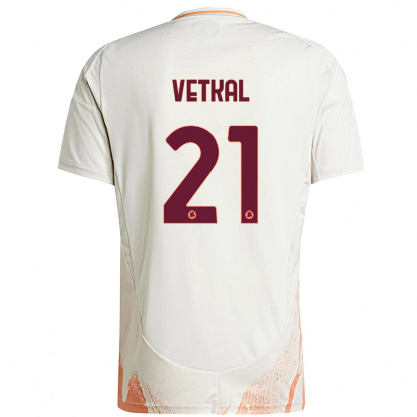 Danxen Herren Martin Vetkal #21 Cremeweiß Orange Auswärtstrikot Trikot 2024/25 T-Shirt Schweiz