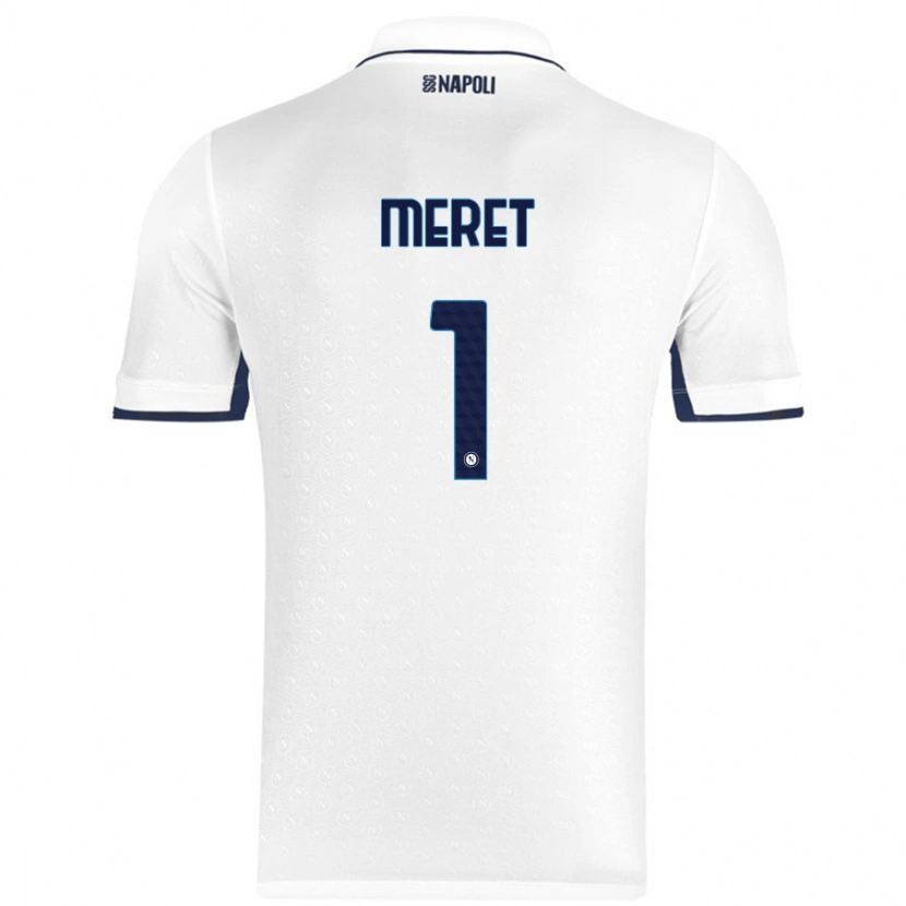 Danxen Herren Alex Meret #1 Weiß Königsblau Auswärtstrikot Trikot 2024/25 T-Shirt Schweiz