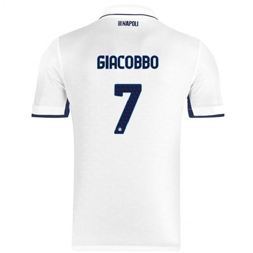 Danxen Herren Giulia Giacobbo #7 Weiß Königsblau Auswärtstrikot Trikot 2024/25 T-Shirt Schweiz