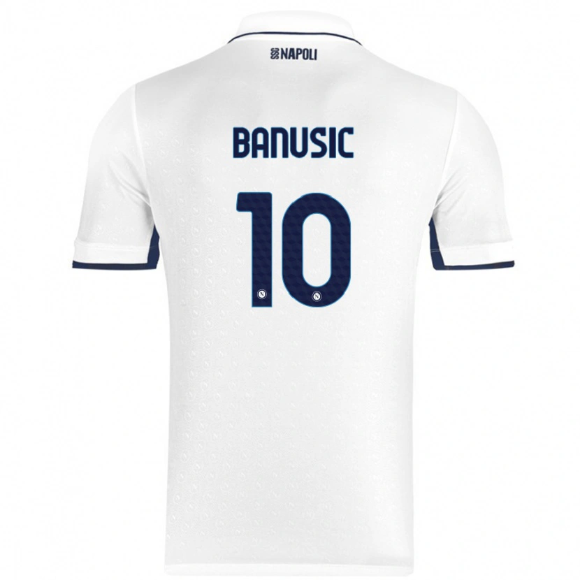 Danxen Herren Marija Banušić #10 Weiß Königsblau Auswärtstrikot Trikot 2024/25 T-Shirt Schweiz