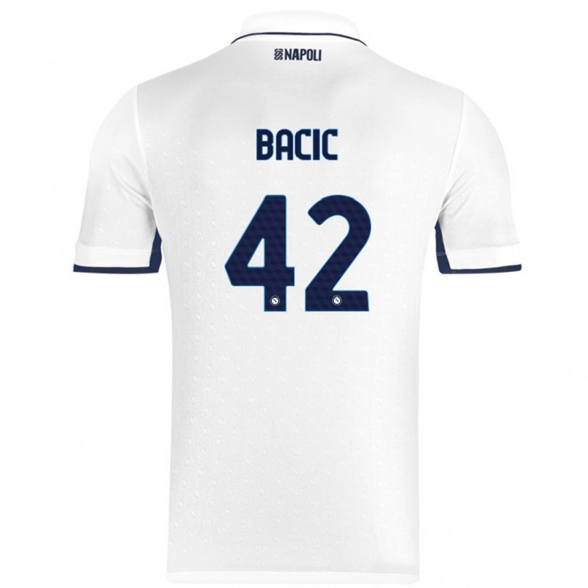 Danxen Herren Doris Bačić #42 Weiß Königsblau Auswärtstrikot Trikot 2024/25 T-Shirt Schweiz