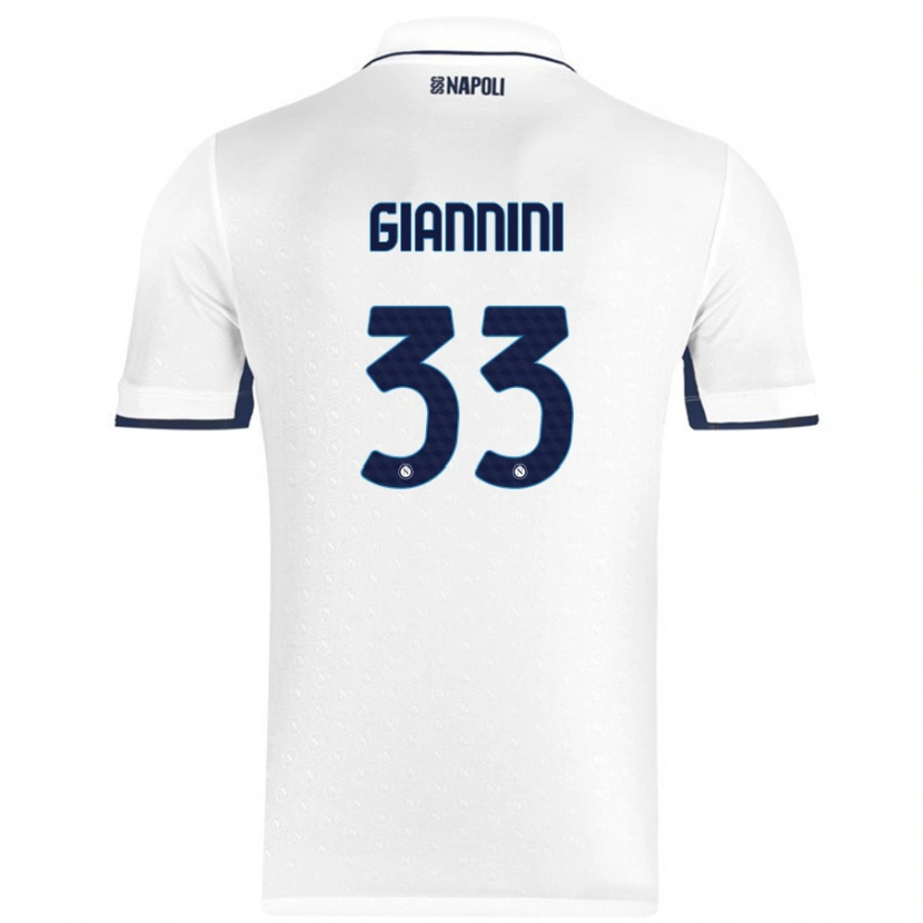 Danxen Herren Enrico Giannini #33 Weiß Königsblau Auswärtstrikot Trikot 2024/25 T-Shirt Schweiz