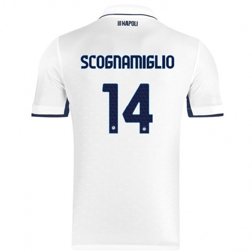 Danxen Herren Fabio Scognamiglio #14 Weiß Königsblau Auswärtstrikot Trikot 2024/25 T-Shirt Schweiz