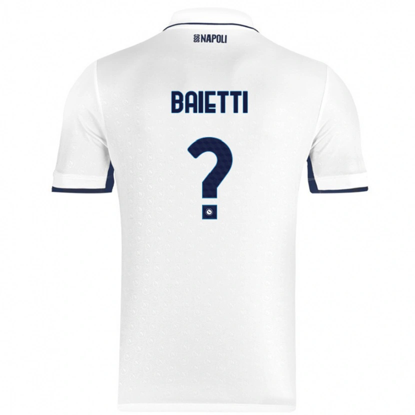 Danxen Herren Francesco Baietti #0 Weiß Königsblau Auswärtstrikot Trikot 2024/25 T-Shirt Schweiz