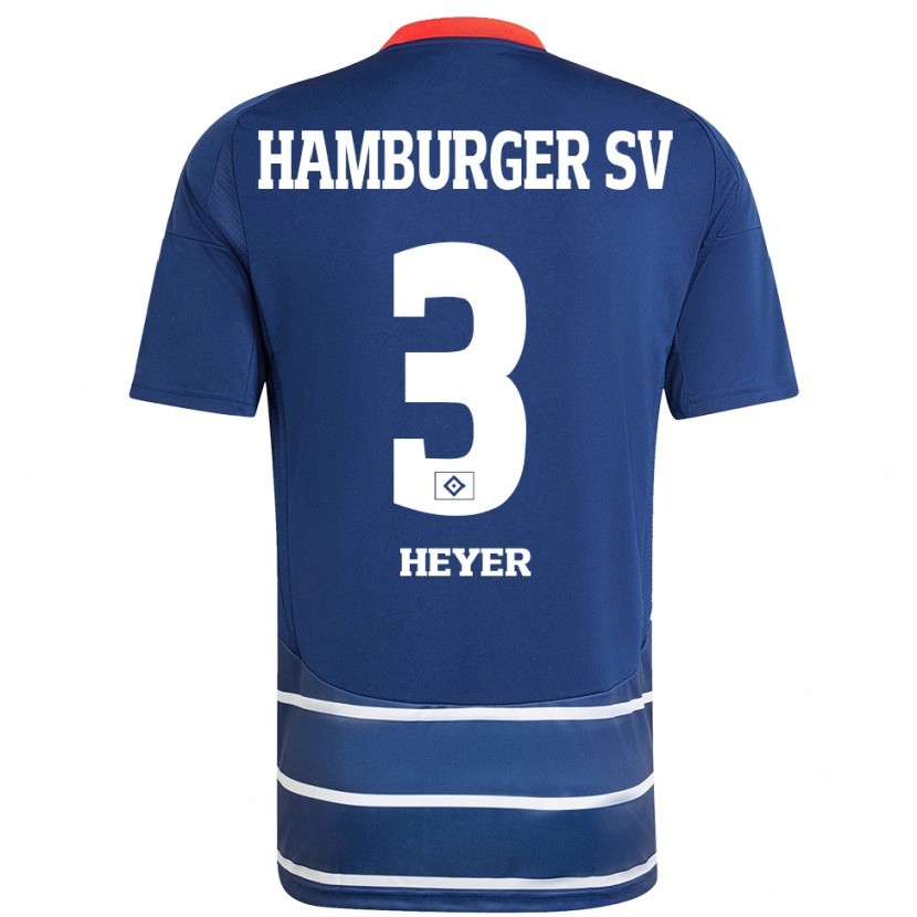 Danxen Herren Moritz Heyer #3 Dunkelblau Auswärtstrikot Trikot 2024/25 T-Shirt Schweiz