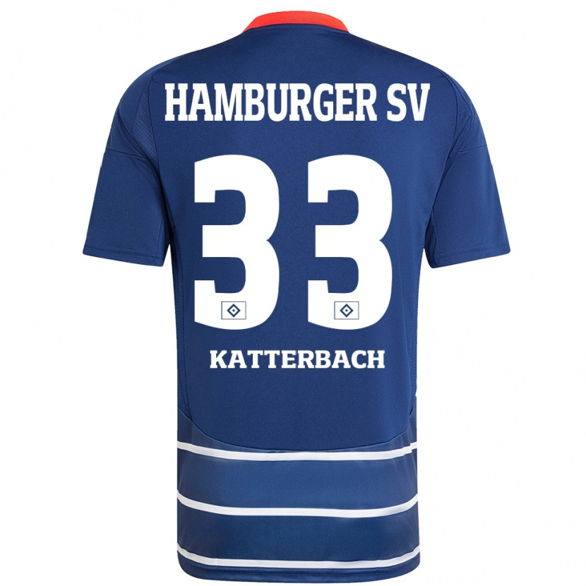 Danxen Herren Noah Katterbach #33 Dunkelblau Auswärtstrikot Trikot 2024/25 T-Shirt Schweiz