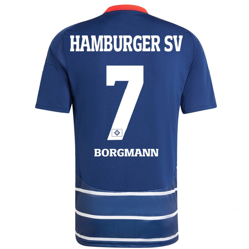 Danxen Herren Marcus Borgmann #7 Dunkelblau Auswärtstrikot Trikot 2024/25 T-Shirt Schweiz