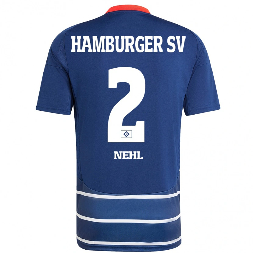 Danxen Herren Julius Nehl #2 Dunkelblau Auswärtstrikot Trikot 2024/25 T-Shirt Schweiz