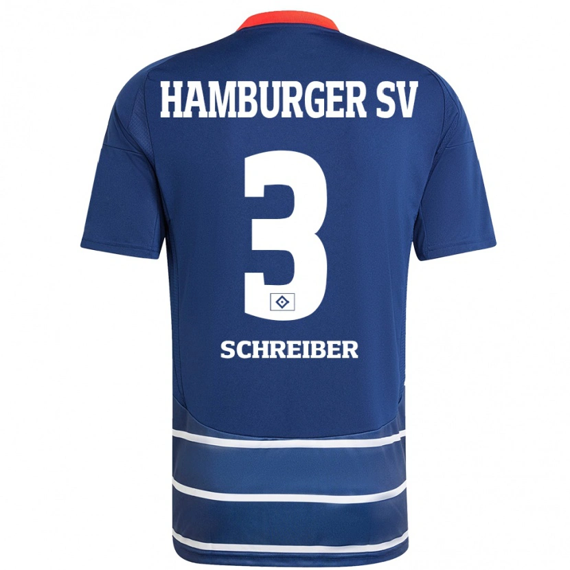 Danxen Herren David Schreiber #3 Dunkelblau Auswärtstrikot Trikot 2024/25 T-Shirt Schweiz