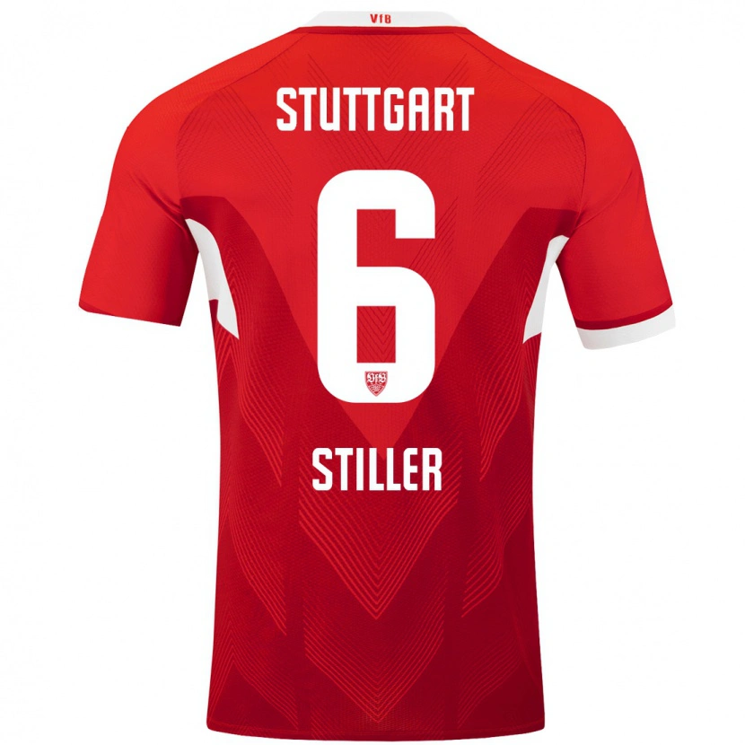 Danxen Herren Angelo Stiller #6 Rot Weiß Auswärtstrikot Trikot 2024/25 T-Shirt Schweiz