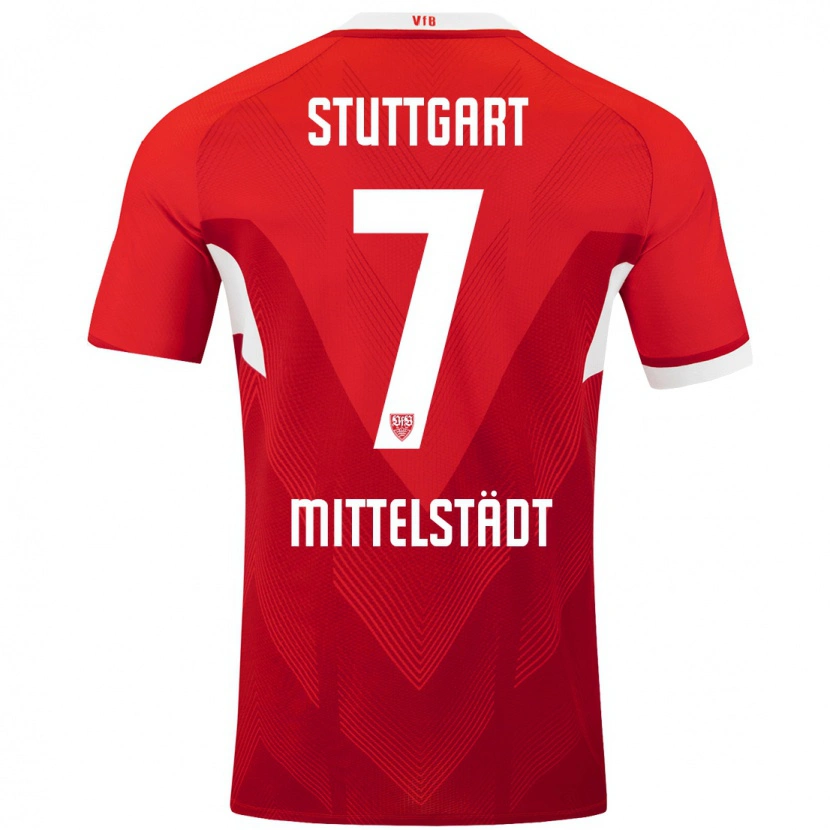 Danxen Herren Maximilian Mittelstädt #7 Rot Weiß Auswärtstrikot Trikot 2024/25 T-Shirt Schweiz