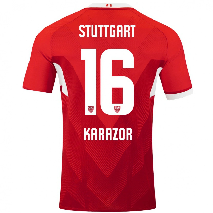 Danxen Herren Atakan Karazor #16 Rot Weiß Auswärtstrikot Trikot 2024/25 T-Shirt Schweiz