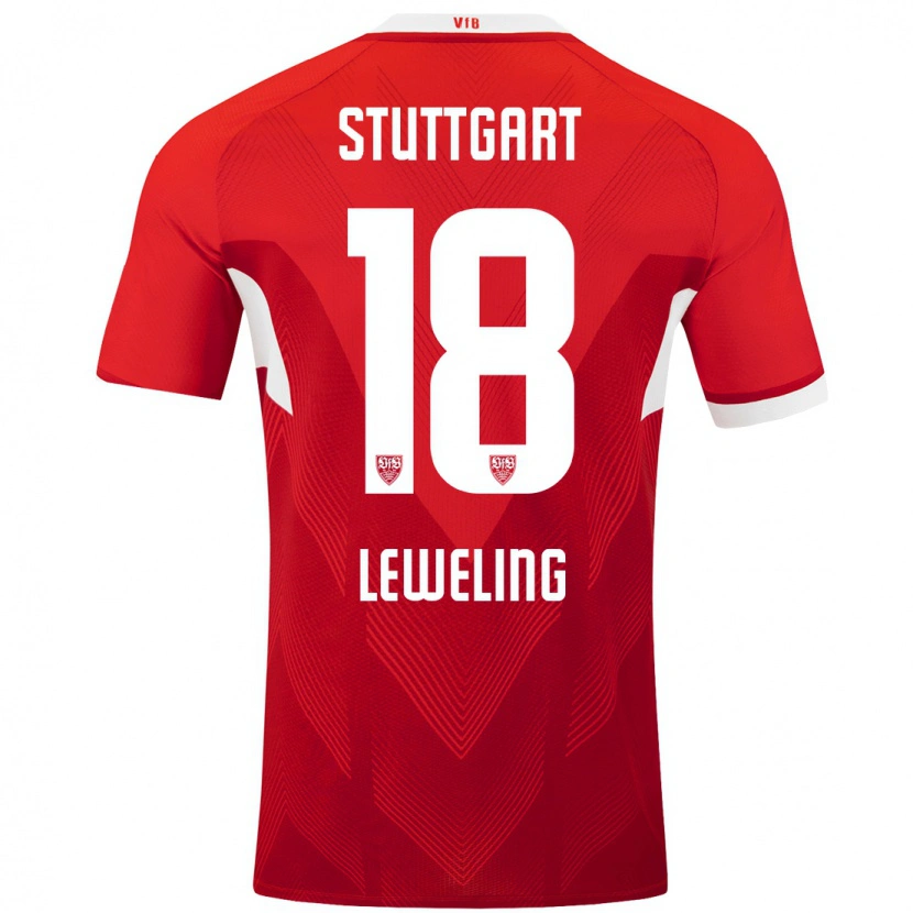 Danxen Herren Jamie Leweling #18 Rot Weiß Auswärtstrikot Trikot 2024/25 T-Shirt Schweiz